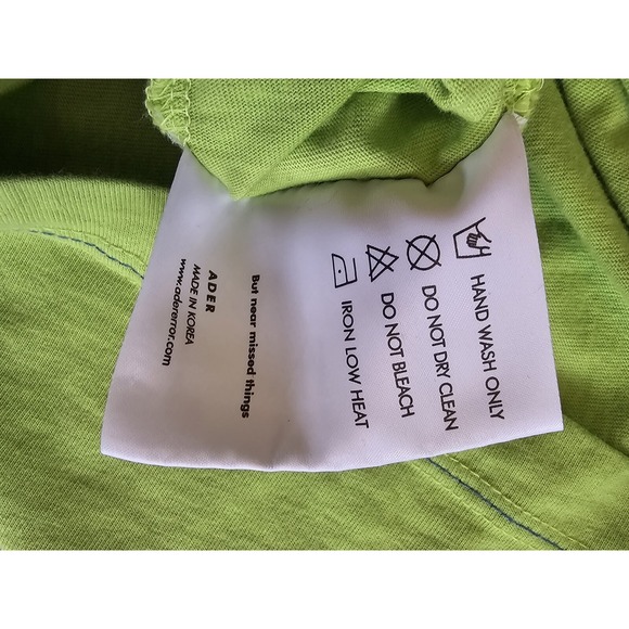 ADER error T-shirt/Cut & Sewn Yellowish Green Summer 2020 A1 20ASSTO03YG1 - Picture 6 of 8